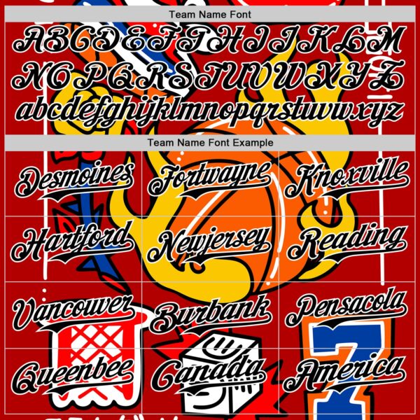 Custom Red Black-White 3D Alexandra Ramirez Basketball Street Art Authentic Baseball Jersey