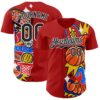Custom Red Black-White 3D Alexandra Ramirez Playground Street Art Authentic Baseball Jersey