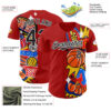 Custom Red Black-White 3D Alexandra Ramirez Playground Street Art Authentic Baseball Jersey