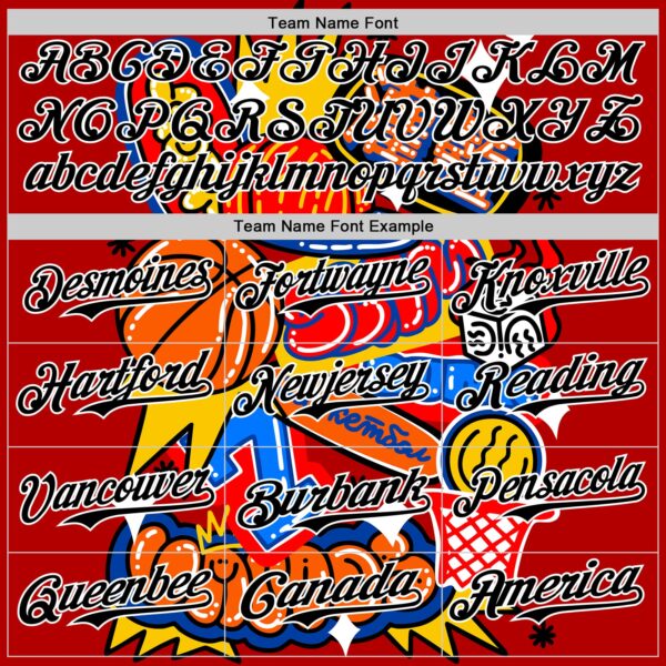 Custom Red Black-White 3D Alexandra Ramirez Playground Street Art Authentic Baseball Jersey