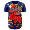 Custom Royal Black-White 3D Alexandra Ramirez Slam Dunk Street Art Authentic Baseball Jersey