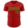 Custom Red Black-Gold 3D Alexandra Ramirez On Fire Street Art Authentic Baseball Jersey