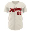 Custom Cream Red-Black 3D Alexandra Ramirez Score And Slay Street Art Authentic Baseball Jersey