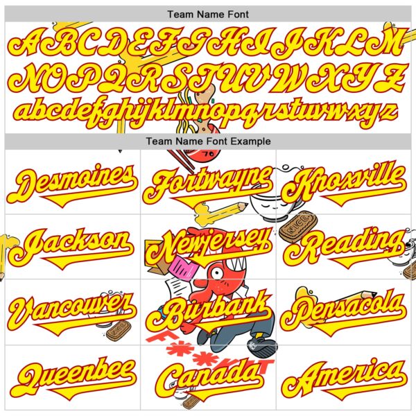 Custom Cream Light Yellow-Red 3D Geo Law Fuckit Authentic Baseball Jersey