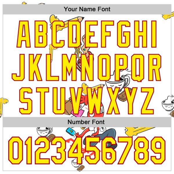 Custom Cream Light Yellow-Red 3D Geo Law Fuckit Authentic Baseball Jersey