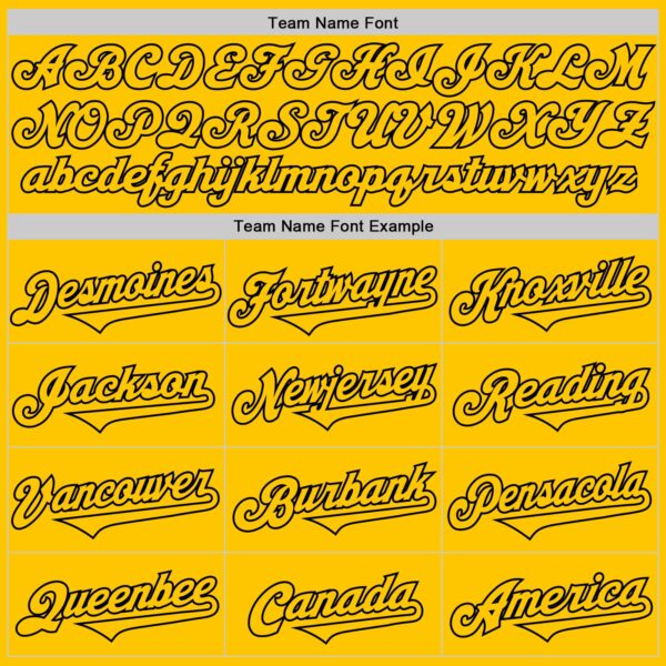 Custom Yellow Black 3D Geo Law Feast God Deities Authentic Baseball Jersey