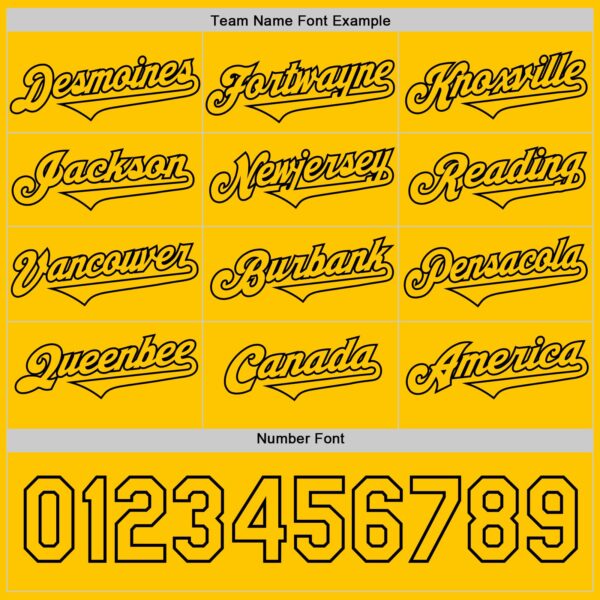 Custom Yellow Black 3D Geo Law Feast God Deities Authentic Baseball Jersey