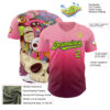 Custom Pink Neon Green-Black 3D Geo Law Lil Horrors Authentic Baseball Jersey