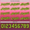 Custom Pink Neon Green-Black 3D Geo Law Lil Horrors Authentic Baseball Jersey