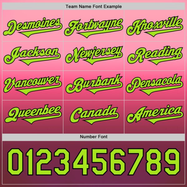 Custom Pink Neon Green-Black 3D Geo Law Lil Horrors Authentic Baseball Jersey