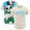 Custom Cream White-Lakes Blue 3D Geo Law Live Long Authentic Baseball Jersey