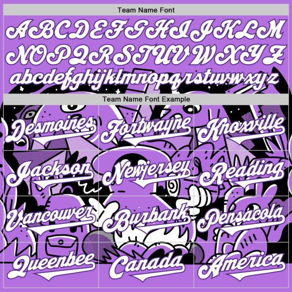 Custom Purple White 3D Geo Law Story Time Authentic Baseball Jersey