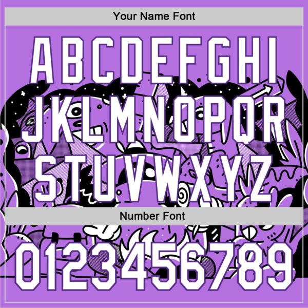 Custom Purple White 3D Geo Law Story Time Authentic Baseball Jersey