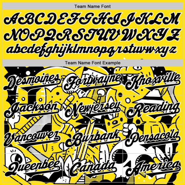 Custom Yellow Black-White 3D Geo Law Fantasy Road Authentic Baseball Jersey