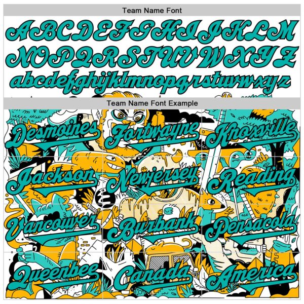 Custom White Aqua-Black 3D Geo Law Monsters Home Authentic Baseball Jersey