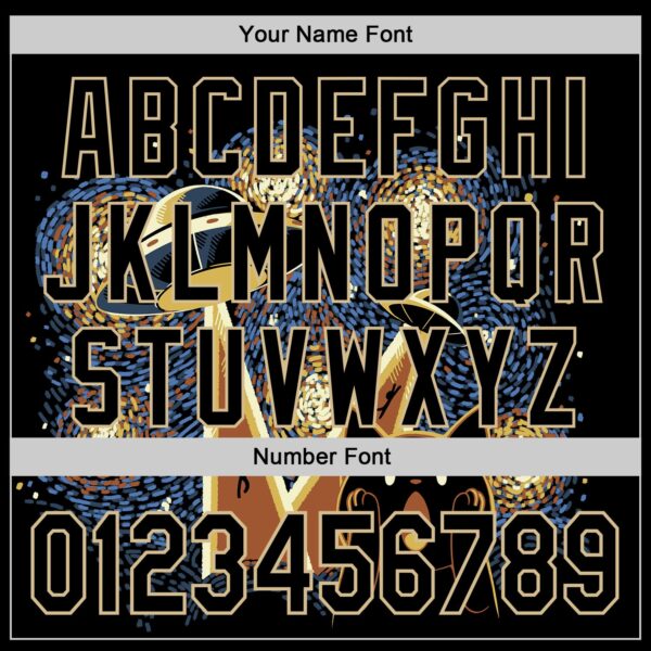 Custom Blue Black-Vegas Gold 3D Tobe Fonseca Alien Invasion Cat Scream Starry Night Authentic Baseball Jersey