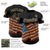 Custom Red Black-Vegas Gold 3D Tobe Fonseca American Flag Freedom Impressionist	 Starry Authentic Baseball Jersey