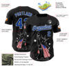 Custom Black Royal-White 3D Tobe Fonseca American Flag Liberty Statue Cat Authentic Baseball Jersey