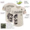Custom Cream Cream-Black 3D Tobe Fonseca Ancestors Skull Authentic Baseball Jersey