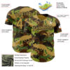 Custom Camo Old Gold-Black 3D Tobe Fonseca Armed Chameleon US Army 	Camouflage Authentic Baseball Jersey