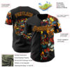 Custom Black Black-Bay Orange 3D Tobe Fonseca Butterfly Skull Collage Authentic Baseball Jersey