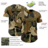 Custom Camo Black-Old Gold 3D Tobe Fonseca Camouflage Cat Army Authentic Baseball Jersey