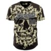 Custom Cream Black-White 3D Tobe Fonseca Cat Skull Authentic Baseball Jersey