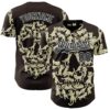 Custom Cream Black-White 3D Tobe Fonseca Cat Skull Authentic Baseball Jersey