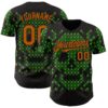 Custom Green Texas Orange-Black 3D Tobe Fonseca Deforestation Brown Skull Authentic Baseball Jersey