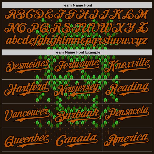 Custom Green Texas Orange-Black 3D Tobe Fonseca Deforestation Brown Skull Authentic Baseball Jersey