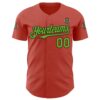 Custom Red Aurora Green-Black 3D Tobe Fonseca Eeew Humans Alien Gray ET Authentic Baseball Jersey