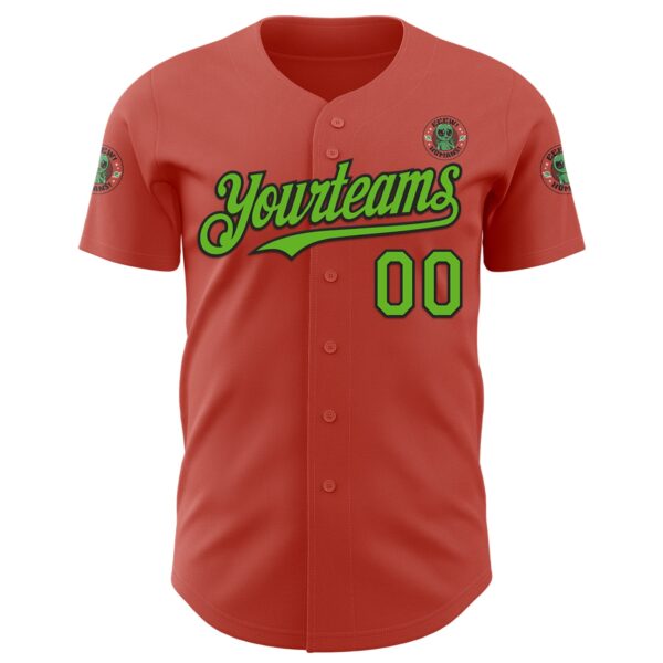 Custom Red Aurora Green-Black 3D Tobe Fonseca Eeew Humans Alien Gray ET Authentic Baseball Jersey