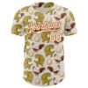 Custom Cream Cream-Texas Orange 3D Tobe Fonseca Egg Chicken and Dinossaur Authentic Baseball Jersey