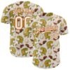 Custom Cream Cream-Texas Orange 3D Tobe Fonseca Egg Chicken and Dinossaur Authentic Baseball Jersey