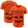 Custom Orange Orange-Black 3D Tobe Fonseca Halloween Pumpkin Cat Authentic Baseball Jersey