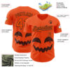 Custom Orange Orange-Black 3D Tobe Fonseca Halloween Pumpkin Cat Authentic Baseball Jersey