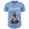 Custom Light Blue Light Blue-White 3D Tobe Fonseca Jesus Cat Authentic Baseball Jersey