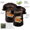 Custom Brown Brown-City Cream 3D Tobe Fonseca Kitten Nuggets Fast Food Cat Authentic Baseball Jersey