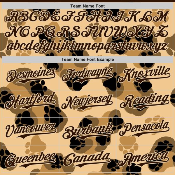 Custom Brown City Cream 3D Tobe Fonseca Leopard Paws Cute Authentic Baseball Jersey