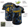 Custom Blue Gold-Black 3D Tobe Fonseca Luna Dreams Starry Night Authentic Baseball Jersey