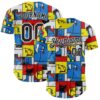 Custom Blue Black-White 3D Tobe Fonseca The Mondrian Dogs Authentic Baseball Jersey