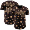 Custom Brown Brown-City Cream 3D Tobe Fonseca Kitten Nuggets Fast Food Cat Authentic Baseball Jersey