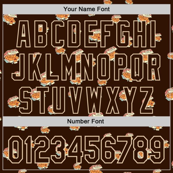 Custom Brown Brown-City Cream 3D Tobe Fonseca Kitten Nuggets Fast Food Cat Authentic Baseball Jersey