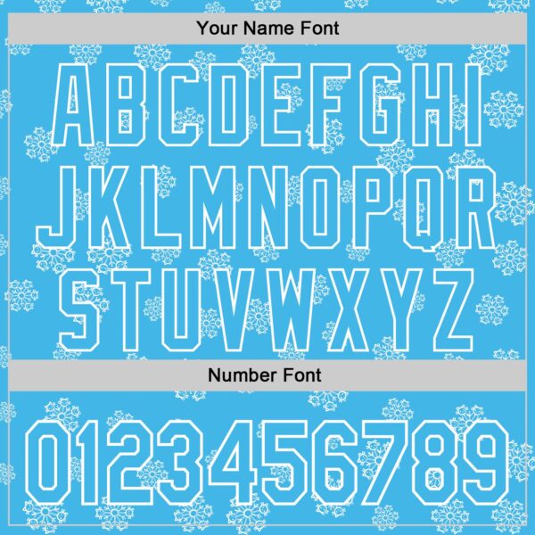 Custom Sky Blue Sky Blue-White 3D Tobe Fonseca Snowflake Cat Winter Authentic Baseball Jersey