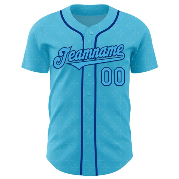 Custom Blue Sky Blue-Royal Ninhol Antonio Authentic Baseball Jersey