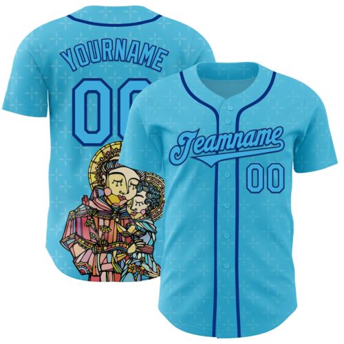 Artist0333 Custom Blue Sky Blue-Royal Ninhol Antonio Authentic Baseball Jersey