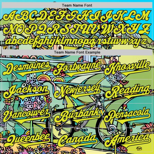 Custom Blue Neon Yellow-Black Ninhol Full Authentic Baseball Jersey