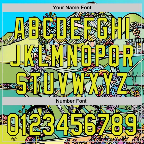 Custom Blue Neon Yellow-Black Ninhol Full Authentic Baseball Jersey