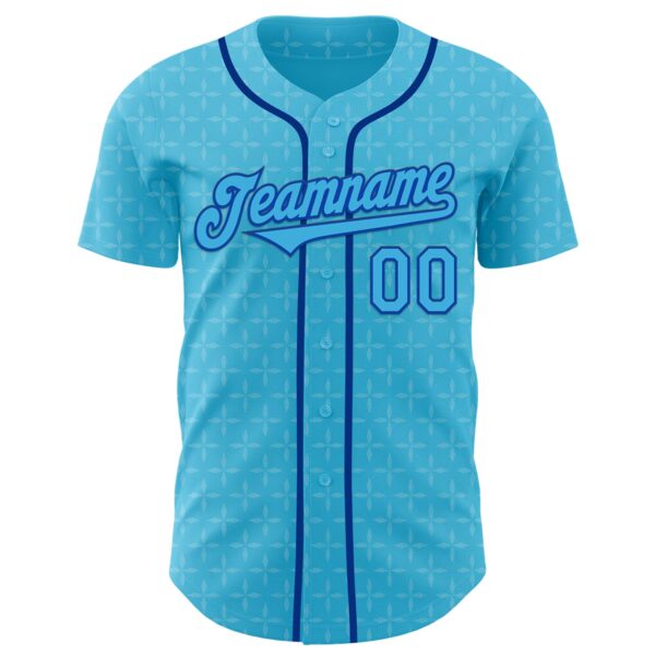 Custom Blue Sky Blue Thunder Blue-Royal Ninhol Joao Authentic Baseball Jersey