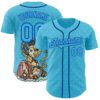 Custom Blue Sky Blue Thunder Blue-Royal Ninhol Joao Authentic Baseball Jersey